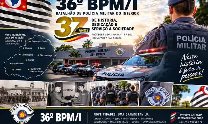 36º bpm/i celebra 37 anos de história na segurança de nove municípios paulistas