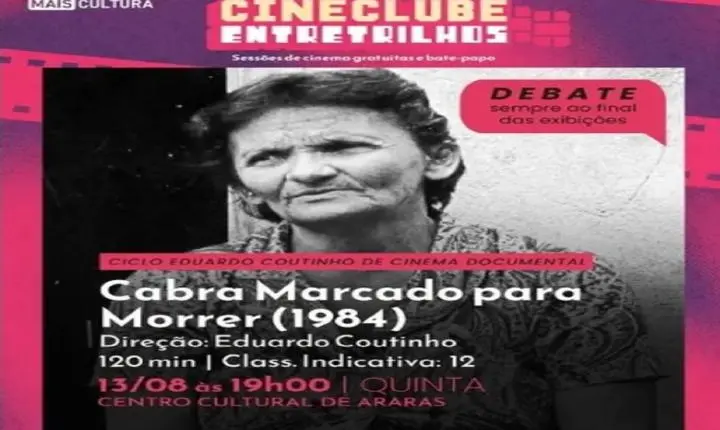 Agenda cultural tem sessão de cinema e lançamento de livro