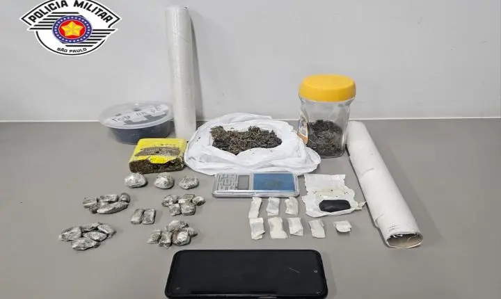 DELIVERY DO TRÁFICO; HOMEM É PRESO PELA POLÍCIA MILITAR EM LEME SP