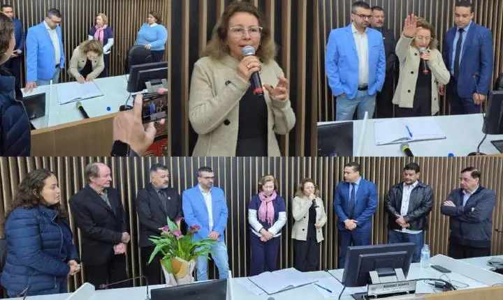 Elaine Maria Ferreira da Silva Brambilla toma posse como prefeita de Araras