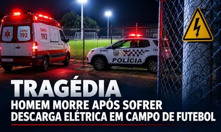 Homem de 33 anos morre após descarga elétrica em campo de futebol em Araras