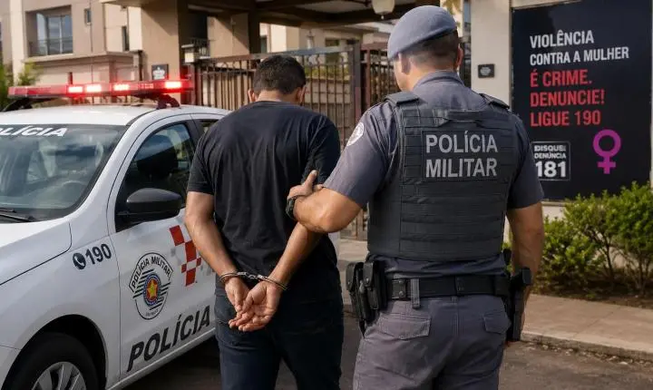 Homem é preso em flagrante por descumprimento de medida protetiva e violência doméstica em Araras SP