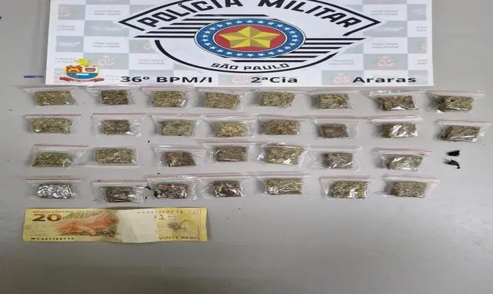 Homem é preso por tráfico de drogas durante operação no Jardim José Ometto, em Araras SP