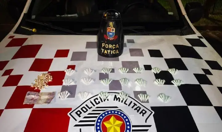 Homem é preso por tráfico de drogas durante patrulhamento em Araras SP