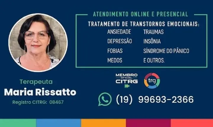 MARIA RISSATO - TERAPEUTA TRG - ARARAS SP