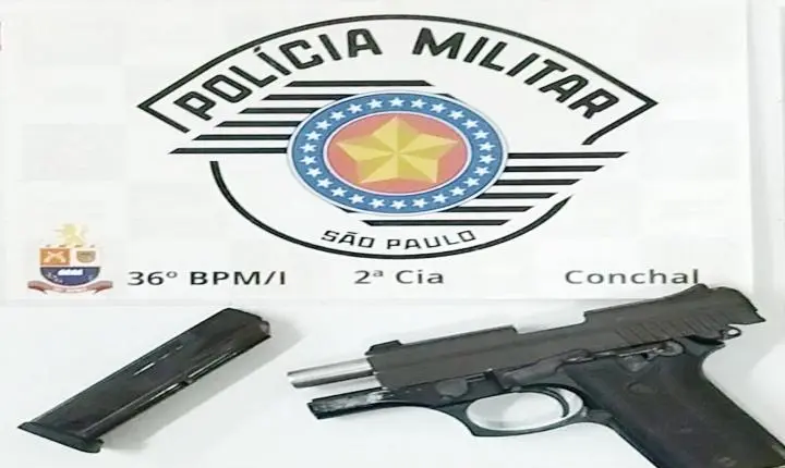 POLÍCIA MILITAR APREENDE ARMA DE FOGO DURANTE A OPERAÇÃO IMPACTO EM CONCHAL SP