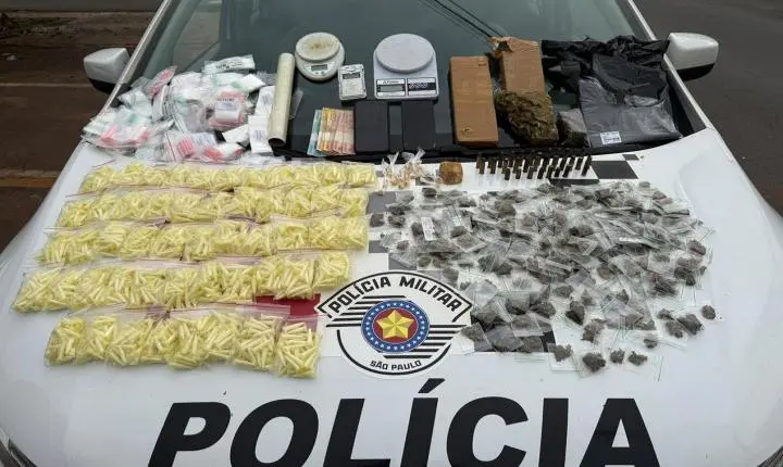 Polícia Militar apreende mais de 3,5 kg de drogas e munições de uso restrito em Limeira