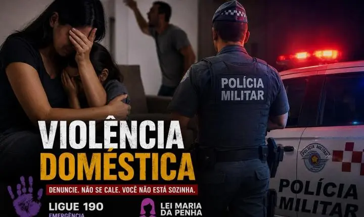 POLÍCIA MILITAR ATENDE OCORRÊNCIA DE VIOLÊNCIA DOMÉSTICA EM ARARAS