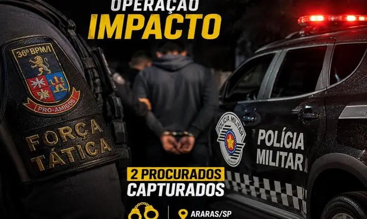 Polícia Militar captura dois procurados da Justiça durante Operação Impacto em Araras SP