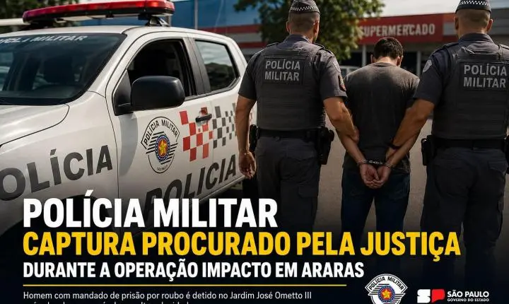 POLÍCIA MILITAR CAPTURA PROCURADO PELA JUSTIÇA DURANTE A OPERAÇÃO IMPACTO EM ARARAS SP