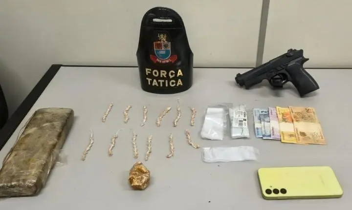POLÍCIA MILITAR PRENDE HOMEM POR TRÁFICO DE DROGAS NO BAIRRO NARCISO GOMES, EM ARARAS