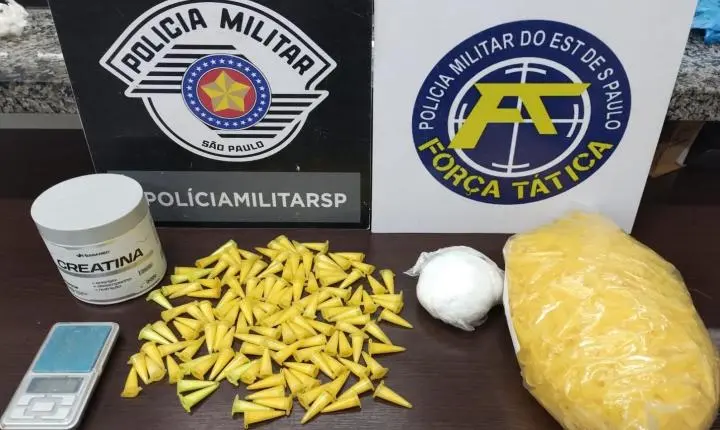 Polícia Militar prende homem por tráfico de drogas no Jardim Angélica, em Leme SP