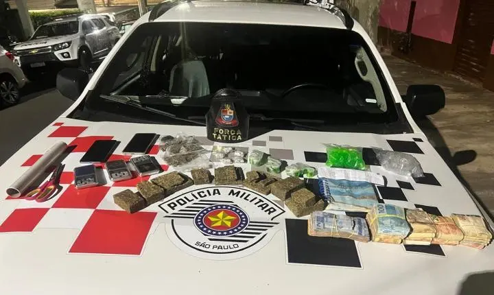 Polícia Militar prende suspeito com mais de 1 kg de maconha e R$ 23 mil durante operação em Limeira SP
