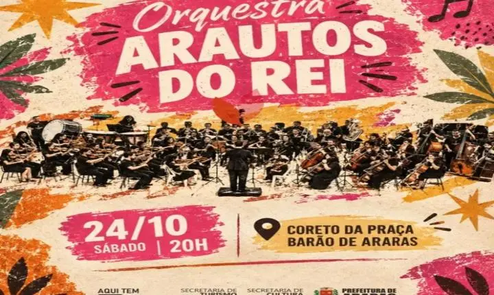 Praça Barão recebe a Orquestra Arautos do Rei neste sábado
