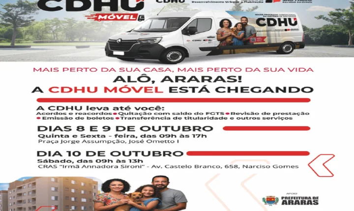 Prefeitura de Araras e CDHU promovem plantão de atendimento