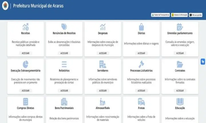 Prefeitura de Araras lança novo Portal da Transparência
