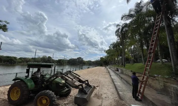 Prefeitura realiza manutenções na Prainha do Lago Municipal