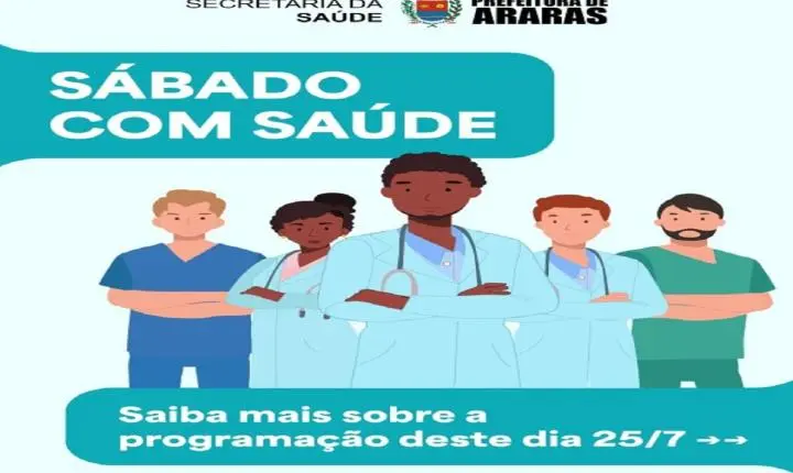 “Sábado com Saúde” acontece em quatro unidades neste fim de semana