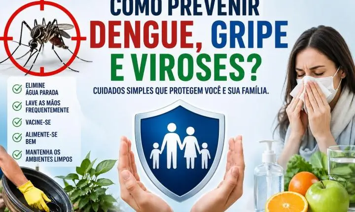 Saúde em Alerta: Como Prevenir Dengue, Gripe e Viroses no Dia a Dia