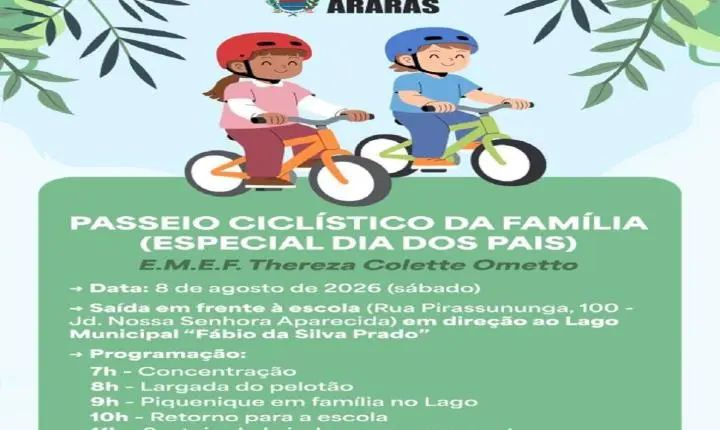 TCO realiza passeio ciclístico da família neste sábado