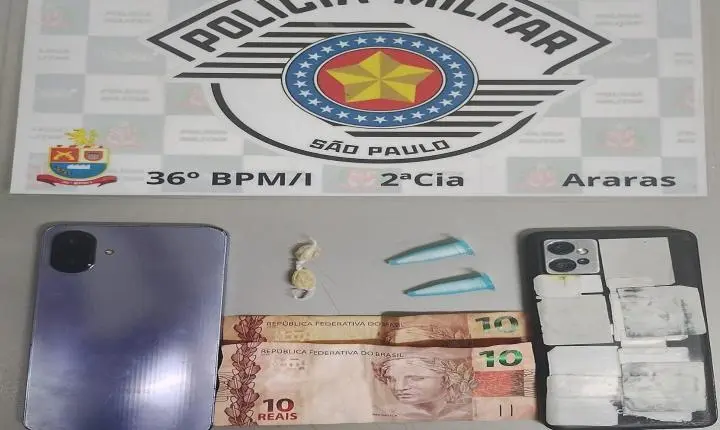 Três são conduzidos à delegacia por envolvimento com drogas no Parque das Árvores, em Araras